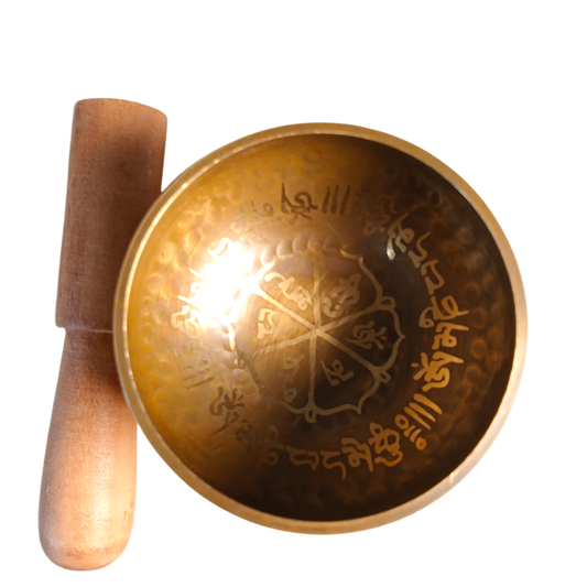 Bol chantant tibétain "om" 8 cm