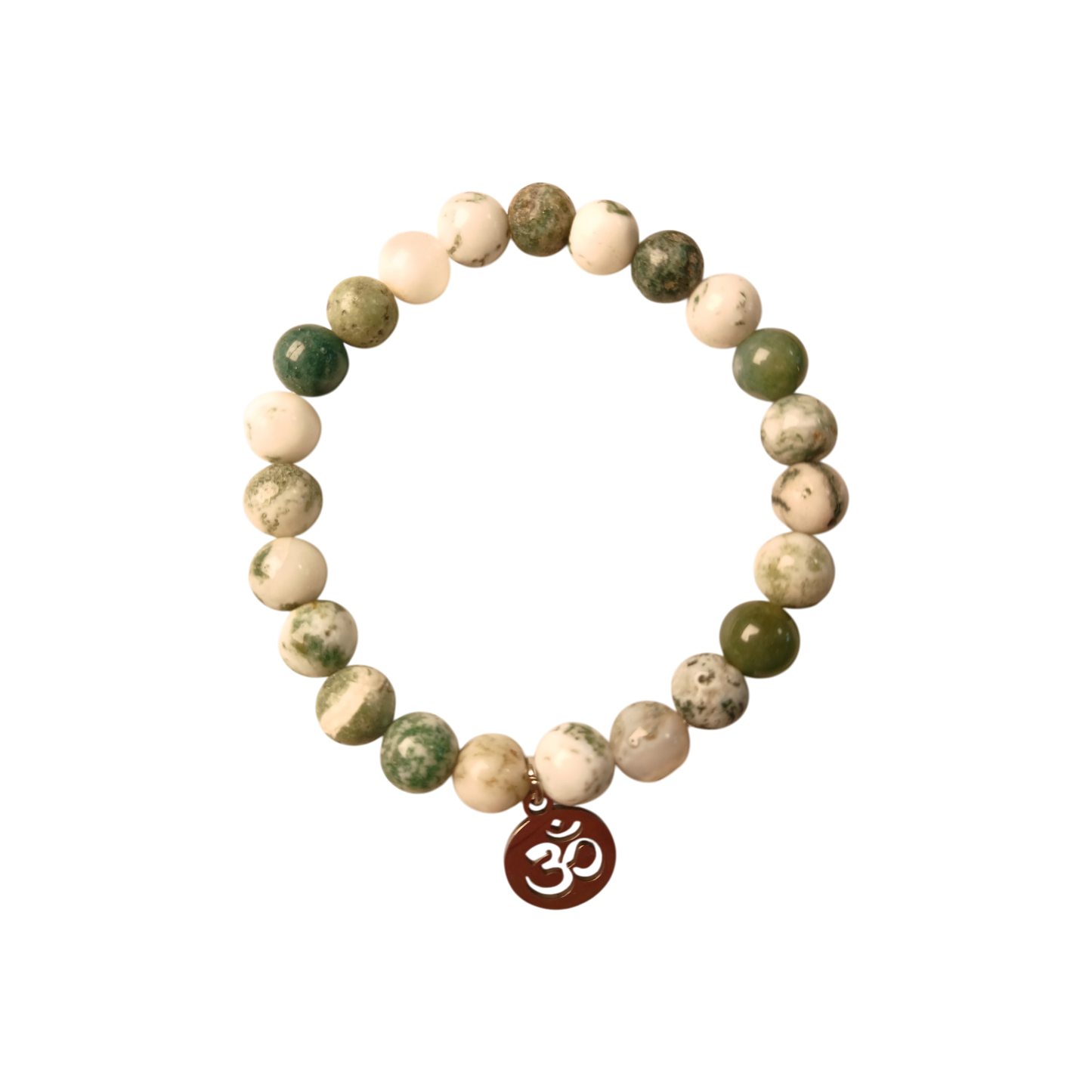 Bracelet "Mantra d'Ozora" Agate arbre & Om