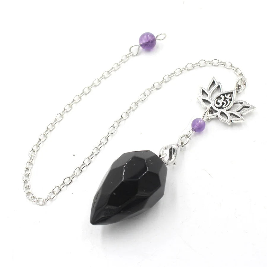 Pendule en pierre naturelle "Lotus & Om "