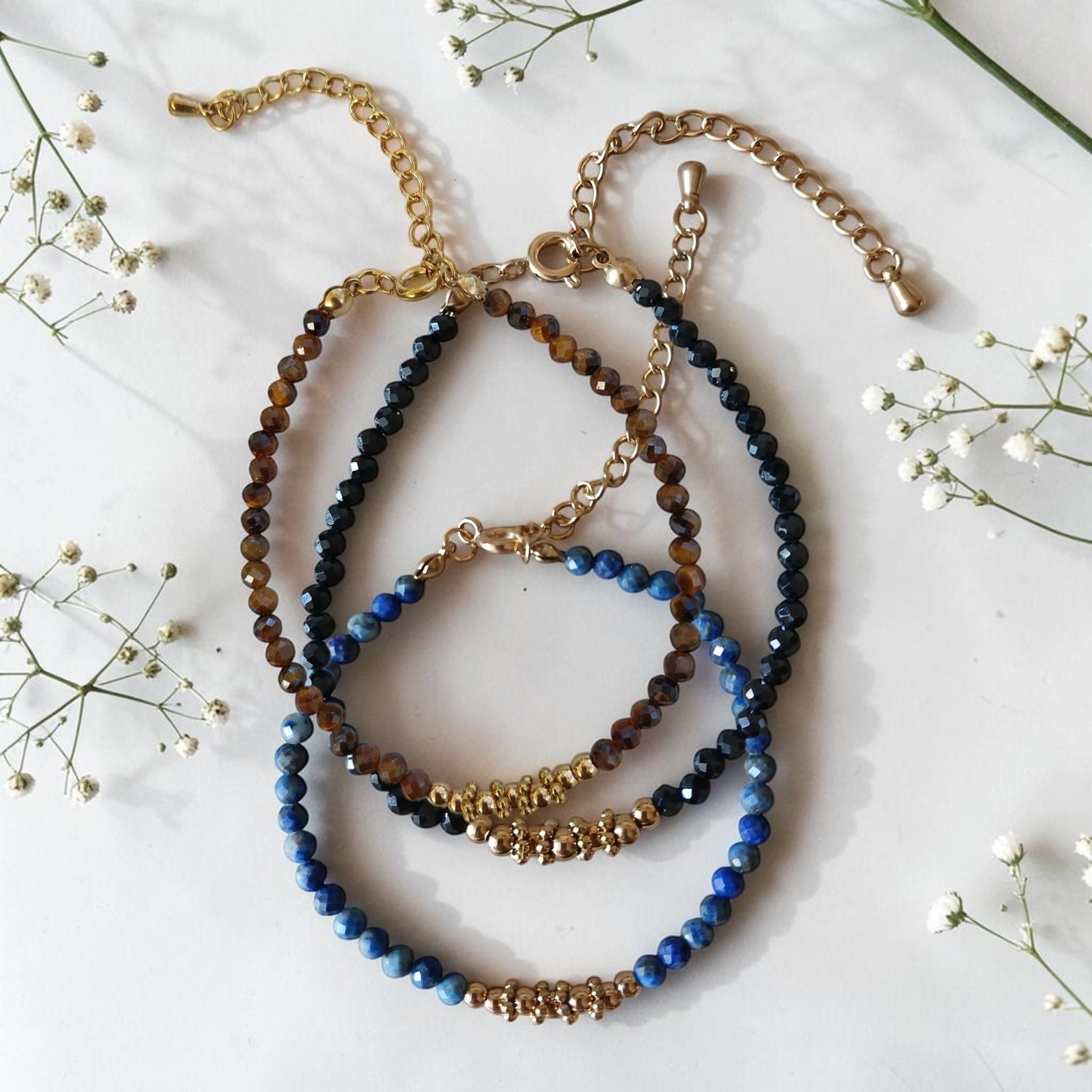 Bracelets facettés "Aléa"