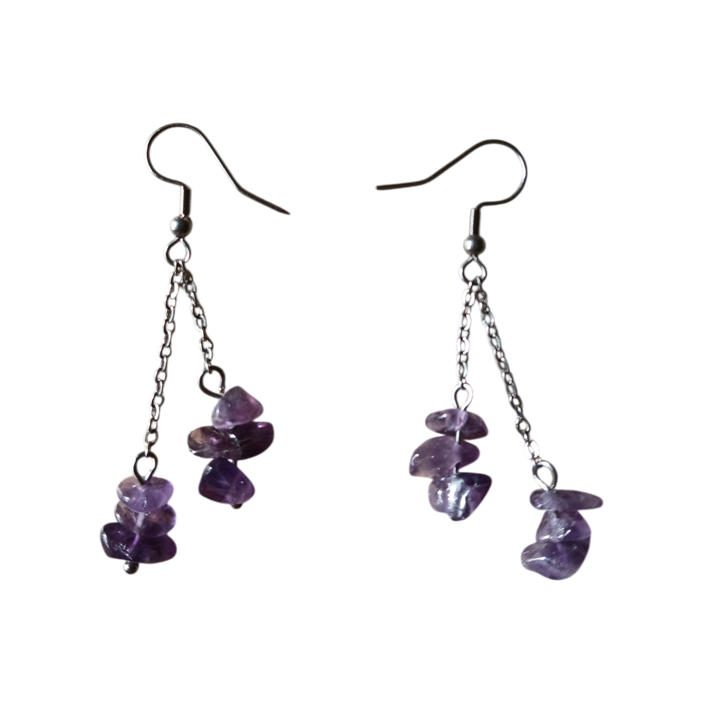 Boucles d'oreilles baroque en Améthyste, Aventurine verte ou Labradorite