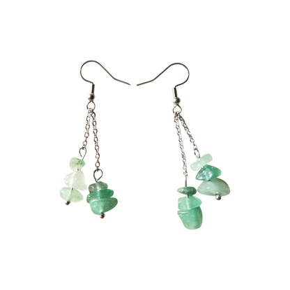 Boucles d'oreilles baroque en Améthyste, Aventurine verte ou Labradorite