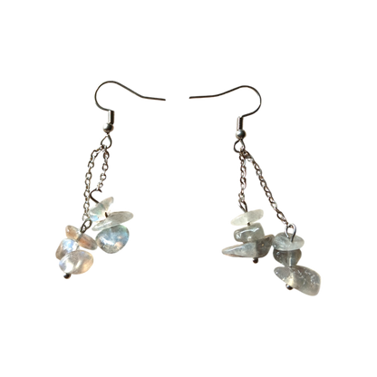 Boucles d'oreilles baroque en Améthyste, Aventurine verte ou Labradorite