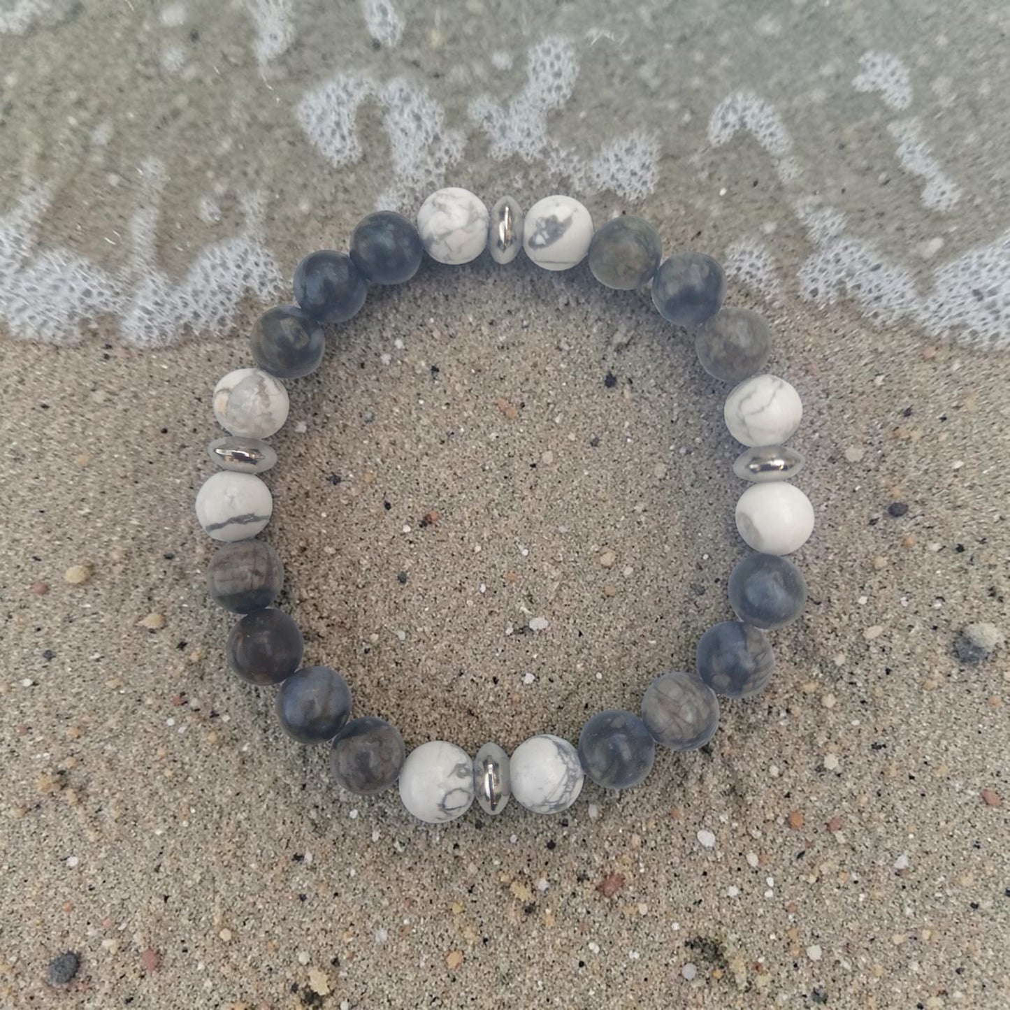 Bracelet Bleue Libérite & Howlite "Calme profond"