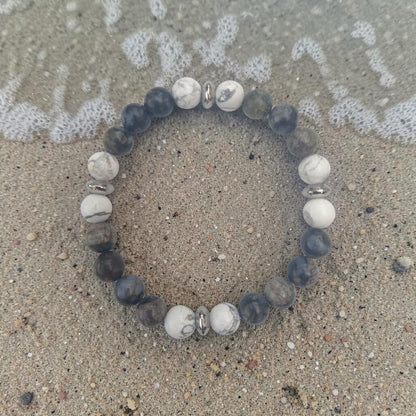 Bracelet Bleue Libérite & Howlite "Calme profond"