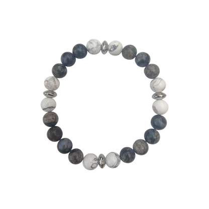 Bracelet Bleue Libérite & Howlite "Calme profond"