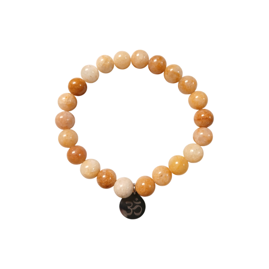 Bracelet "Mantra d'Ozora" Topaze jaune & Om