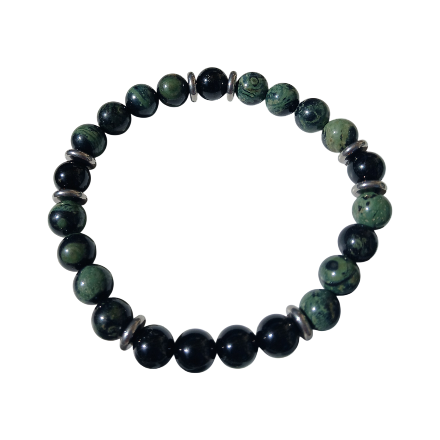 Bracelet Jaspe Kambaba & Spinelle noir "Essence Terrestre"