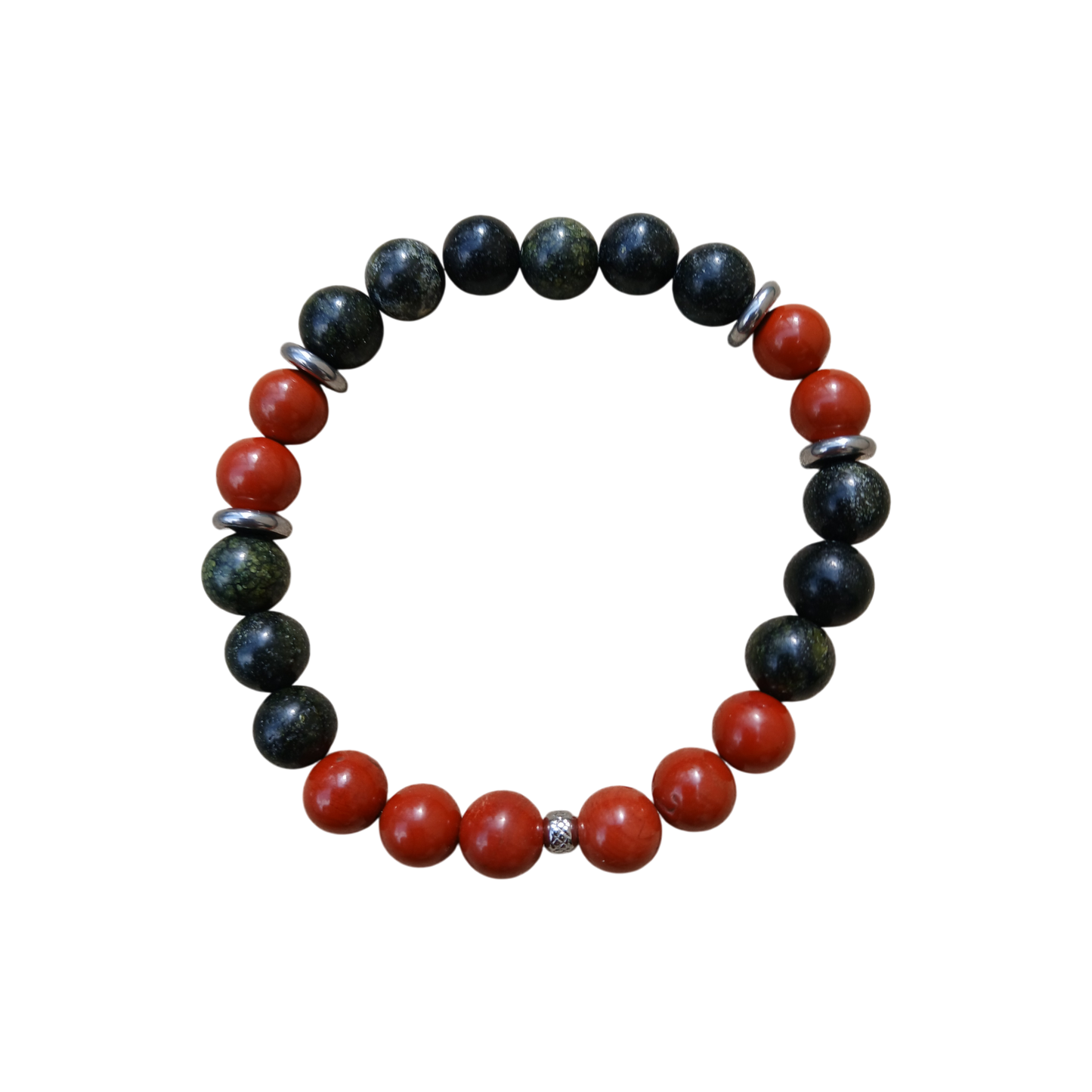 "Élan Vital" Jaspe rouge & Serpentine