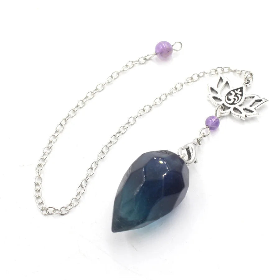 Pendule en pierre naturelle "Lotus & Om "