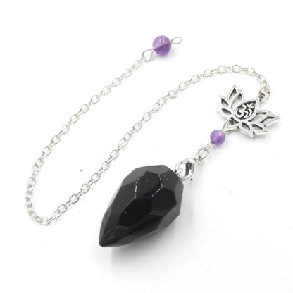 Pendule en pierre naturelle "Lotus & Om "