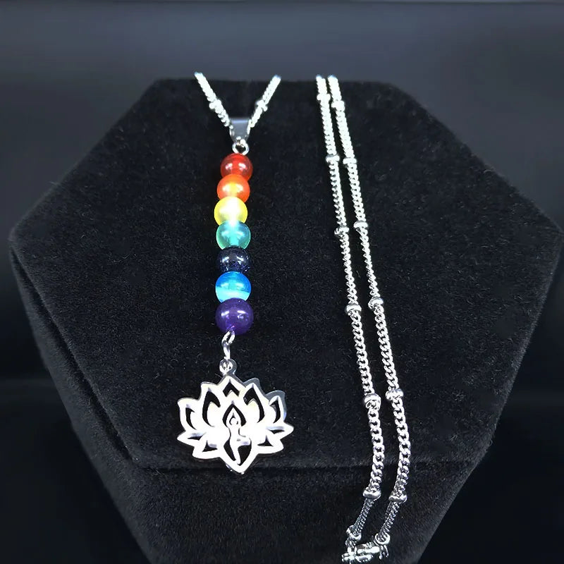 Collier 7 Chakras "Harmonie Lotus"