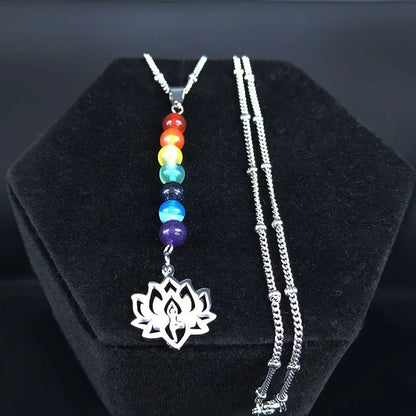 Collier 7 Chakras "Harmonie Lotus"