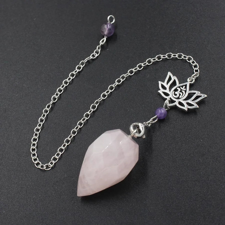 Pendule en pierre naturelle "Lotus & Om "