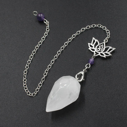 Pendule en pierre naturelle "Lotus & Om "