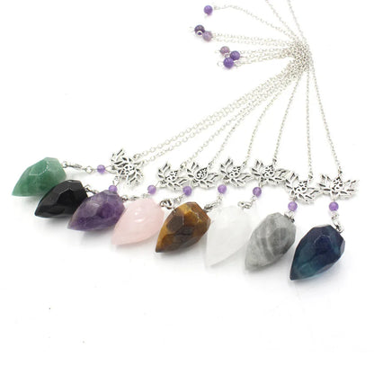 Pendule en pierre naturelle "Lotus & Om "