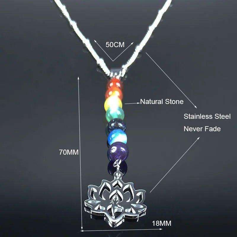 Collier 7 Chakras "Harmonie Lotus"