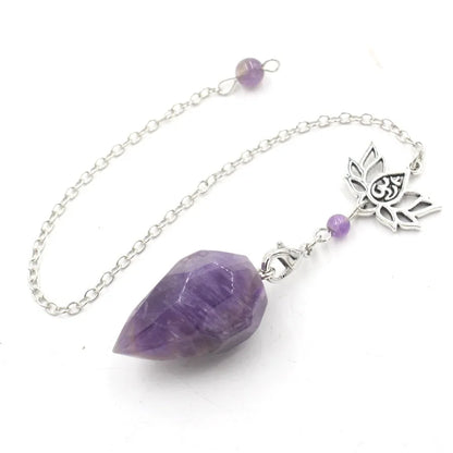 Pendule en pierre naturelle "Lotus & Om "