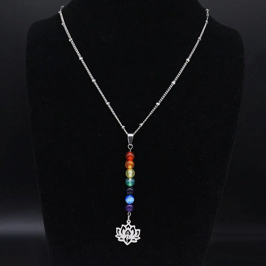 Collier 7 Chakras "Harmonie Lotus"
