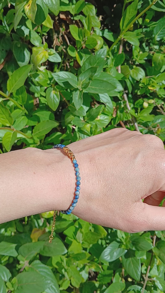 Bracelet "Aléa" en Lapis Lazuli