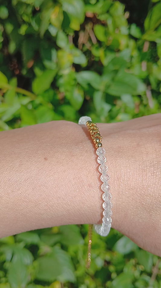 Bracelet "Aléa" en Cristal de roche